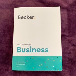 CPA Becker Business Textbook & Final Review V 4.1 BEC for tests until 12/31/23